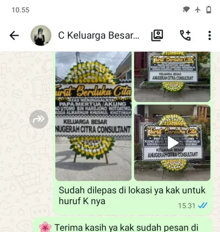 Pengiriman Papan Bunga Duka Balai Kota Manado